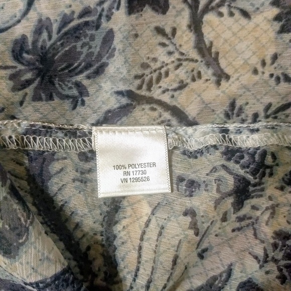 Converse sheer hi low floral top shirt sz XS *M6 - Picture 4 of 6